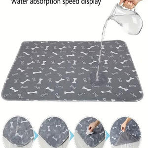 Tapis d'entraînement réutilisables pour chiens, super absorbants, imperméables, lavables et à séchage rapide pour chiens, chats et oiseaux - Product Image 2