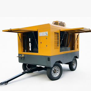 Compresseur d'<span class=keywords><strong>air</strong></span> à vis diesel portable de petite taille 185 Cfm, machine de forage pneumatique mobile pour pierre - Product Image 2