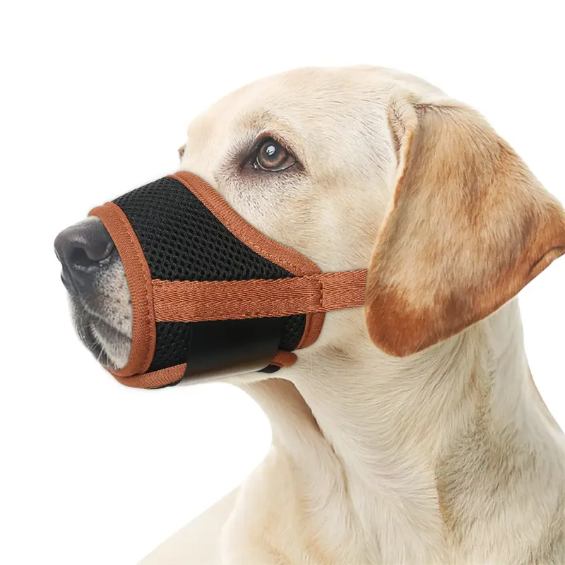 Soft Nylon Muzzles Anti-Biting Air Mesh Breathable Drinkable Adjustable Loop Pets Dog Mouth Muzzle Nylon and Neoprene Dog Muzzle
