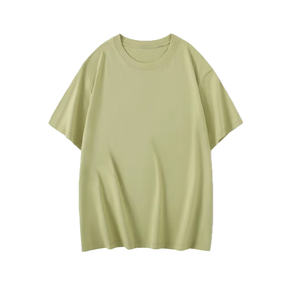 T-shirt tricoté respirant à épaules tombantes et ourlet brut pour homme, style décontracté grunge, en coton doux, couleur unie - Product Image 1