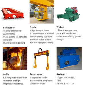 Grúa Puente de Alta Calidad de 5 Toneladas, 15 Toneladas, 25 Toneladas, 30 Toneladas, Grúa Aérea de Doble Viga EOT - Product Image 6