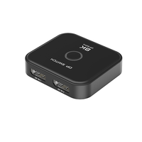 FJ-8K201DP FJGEAR Plug and play 2 ports 2 en 1 sortie 8K DisplayPort Switch Dp à Dp Commutateur unidirectionnel résolution 7680*4320