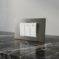 Interrupteur modulaire SANSHE gris brossé style 118, prise de courant universelle, accessoires électriques DIY pour la décoration de la Thaïlande et de la Malaisie