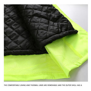 Gilet de sécurité d'hiver pour hommes OEM, classe 2 ANSI, imperméable, haute visibilité, vert, logo personnalisé, vêtements industriels, cyclisme - Product Image 5