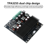 Amplificateur stéréo numérique de classe D à double cœur TPA3255 DC 19-50V HIFI, carte amplificateur 2 canaux 600W+600W, amplificateur de puissance numérique TL072 OP AMP