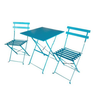 Juego de 3 uds., juego de bistro ligero de alta calidad, cómodo juego de sillas de <span class=keywords><strong>mesa</strong></span> plegables de metal, muebles de jardín y patio para exteriores - Product Image 3