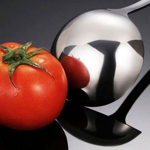 Cucharas ranuradas de acero inoxidable 304 premium con LOGO grabado personalizado, gran capacidad de cuenco, mango largo, aptas para lavavajillas, resistentes para sopa - Product Image 5