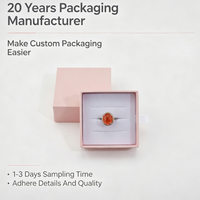 Boîte à tiroirs d'emballage de bijoux de mini bague minimaliste rose pour femmes vente en gros personnalisée