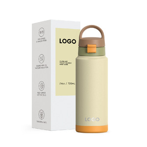 Design Bpa Free Water Bottle Sport Stainless Steel <b>Flasks</b> Vacuum <b>With</b> Lid <b>Straw</b> - Product Image 5