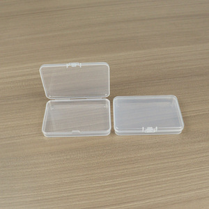 Transparent Plastic Storage Box 9.5x6.5x1.5cm Rectangle Covered Jewelry Bead Fishing Gear Desktop Organizer - Product Image 2