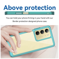 Coque de téléphone antichoc en TPU avec cadre d'objectif à bouton plaqué, anti-traces de doigts, coussin d'air et dos transparent en acrylique pour Realme
