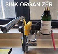 Usine directe détachable en acier inoxydable robinet support évier de cuisine métal Caddy porte-éponge organisateur boîte de stockage conception OEM