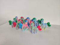 Linda Figura de Caballo Pony Arcoíris de PVC, Juguete Coleccionable de Unicornio Colorido, Regalo para Niños, Diseño Personalizado