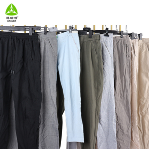 Pantalones largos de algodón para hombre Estilo de moda limpia Venta caliente Ropa usada Estilo europeo barato - Product Image 2