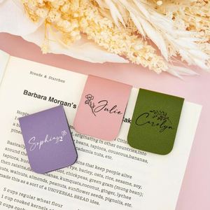 Custom Logo Embossed PU Magnetic <b>Bookmarks</b>-Unique Christmas <b>Gift</b> for Girls & Boys Cute Design - Product Image 3