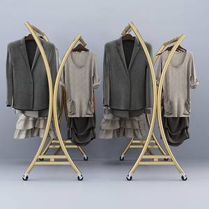 Présentoir d'îlot métallique sur pied, vente directe usine, présentoir double rangée pour magasins <span class=keywords><strong>de</strong></span> vêtements - Product Image 3
