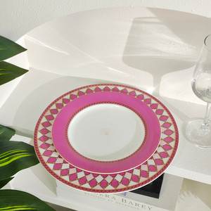Natural Green Ceramic Dinner Wedding for Hotels High Hard Porcelain Plates <b>Dinnerware</b> Set - Product Image 5