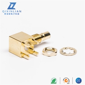 Qxl mạ vàng 90 độ góc bên phải <span class=keywords><strong>PCB</strong></span> SMB nam ăng-ten <span class=keywords><strong>RF</strong></span> kết nối DC-6GHz 50 cắm loại - Product Image 5