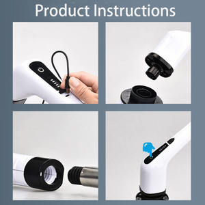 Économisez sur les efforts des parents : Nettoyeur électrique sans fil 9-en-1 avec long manche et 8 brosses éponge interchangeables - Product Image 5