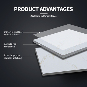 Runpin đá thạch anh tấm lớn đánh bóng đá nhân tạo Ốp tường bảng điều khiển nhà bếp hiện đại Countertop đá thạch anh tấm gạch - Product Image 2