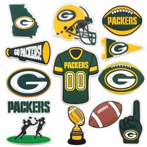 Vente en gros de décorations de chaussures personnalisées en PVC de l'équipe de football américain Green Bay Packers - Product Image 1