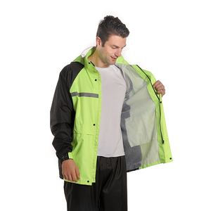 Resistente impermeabile impermeabile giacca e <span class=keywords><strong>pantaloni</strong></span> per le donne da uomo traspirante pioggia attrezzi per la pesca all'aperto in tempo piovoso - Product Image 5
