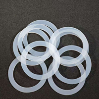 Joint en silicone transparent, étanche et antidérapant, coussinet plat en silicone, joint d'étanchéité pour instruments et équipements, anneau en silicone