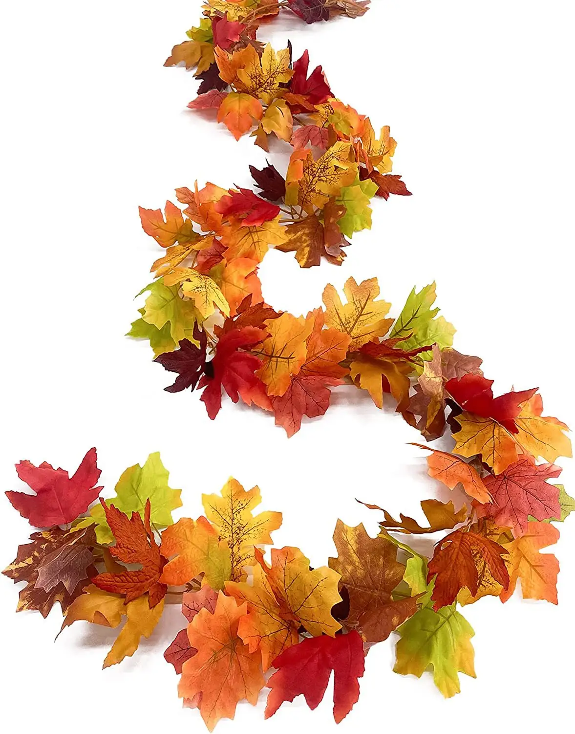 Christmas Thanksgiving Home Party Decor Hanging Vine Artificial Autumn Foliage Fall Garland Maple Leaf