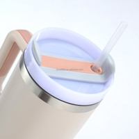 Gobelet isotherme en acier inoxydable à double paroi de 40 oz avec logo personnalisé, isolation thermique de 12 à 24 heures, sans BPA, portable