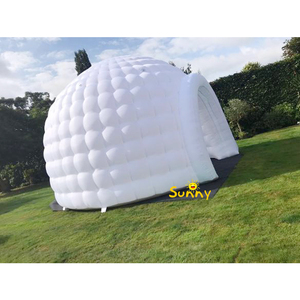 Carpa Domo Iglú Blanca <span class=keywords><strong>de</strong></span> PVC Resistente con Iluminación LED, Inflable, para Fiestas y Bodas, para Uso en Jardín, 20 pies x 20 pies, Incluye Soplador - Product Image 3