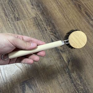 Brosse de nettoyage pour vaisselle et casseroles en poils de cheval doux avec logo personnalisé pour la cuisine - Product Image 5