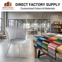 Sofá Individual de Lujo Ligero con Forma de Pétalo, Sillón de Terciopelo con Forma de Flor para Dormitorio y Sala de Estar