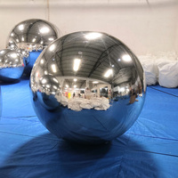Décoration d'événement de fête boules de miroir en PVC double couche suspendus sphères de miroir gonflables ballons 2m 3m géant rose chaud pâques 1 couleur
