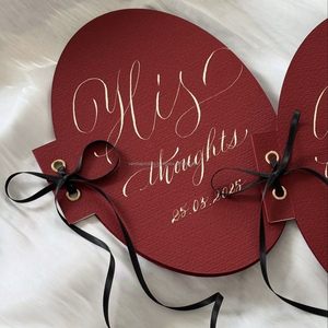 Cartes de vœux en papier coton estampé à chaud, cartes de table de mariage personnalisées, cartes d'accompagnement florales, couleurs personnalisées, logo de mariage - Product Image 3