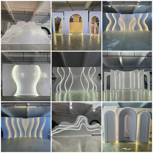 Leda Tự Làm Đám Cưới <span class=keywords><strong>Backdrop</strong></span> Đứng Tinh Tế In 3D Ảnh Cưới Ý Tưởng Cuốn Sách Cấu Trúc <span class=keywords><strong>Backdrop</strong></span> - Product Image 5