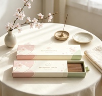 Boîte en carton personnalisée en gros avec ruban pour l'emballage d'encens en bâtonnets, idéale pour l'aromathérapie à domicile et les cadeaux de festival