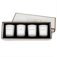 Witoyou Fabrikant Op Maat Gemaakt Gouden Print Logo Zwarte Glazen Pot Geurende Kaars Sojawas Luxe Aroma Kaars Decoratie Cadeauset