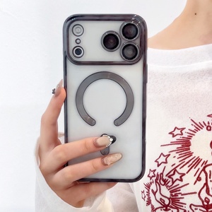 Funda Magnética Antigolpes para Teléfono con Carga Inalámbrica, Varios Colores, Carcasa Transparente para Fundas de <span class=keywords><strong>iPhone</strong></span> 13 <span class=keywords><strong>14</strong></span> 15 16 17 <span class=keywords><strong>Pro</strong></span> <span class=keywords><strong>Max</strong></span> - Product Image 5