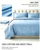 Ensemble de housse de couette en coton, literie 100% coton, drap de lit en coton uni, linge de lit en coton de couleur unie pour la décoration de la chambre à coucher