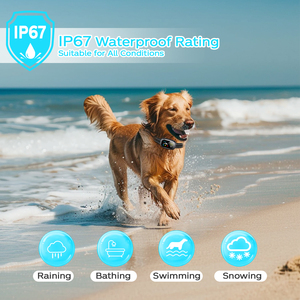 Dispositivo de disuasión de ladridos de perros AI Con 4 modos de entrenamiento, pitido y vibración de choque estático, <span class=keywords><strong>collar</strong></span> de choque de perro IP67 para todos los perros - Product Image 5