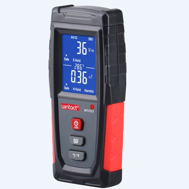 Portable LCD Rechargeable EMF Meter Electromagnetic Field Radiation Tester Dosimeter for Phone Radiation Detector