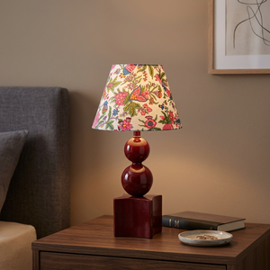 Lámpara de Mesa Clásica Decorativa para el Hogar, Hecha a Mano con Pantalla de Tela Floral Multicolor, Decoración para Dormitorio, Precio al por Mayor - Product Image 2