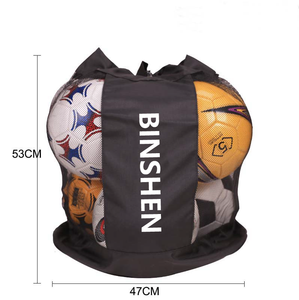 สายคล้องไหล่ปรับได้ Drawstring ฟุตบอลฟุตบอลความจุขนาด<span class=keywords><strong>ใหญ่</strong></span>ตาข่ายถุงเก็บฟุตบอลบาสเกตบอลกระเป๋าพกพาขนาดใหญ่ - Product Image 4