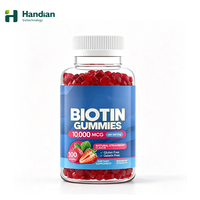 Bonbons gélifiés à la biotine et aux vitamines, saveur fraise, OEM ODM, pour les marques de compléments beauté