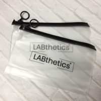 Sac de Bikini en plastique transparent/mat imperméable, personnalisé, pour emballage de maillot de bain, noir à fermeture éclair avec anneau rond