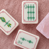 Tuiles de Mahjong Américaines en Opale Rose de Luxe, Ensemble de 160 Tuiles, Artisanat en Acrylique Premium, Collection Héritage Chinois pour les Vacances