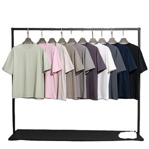 T-Shirt oversize a tracolla in cotone pesante in bianco asciugatura rapida maglietta grafica Vintage da uomo - Product Image 1