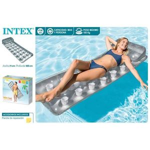 Materasso Gonfiabile Intex 188x71 Cm con 18 Portabicchieri per Piscina - Product Image 3
