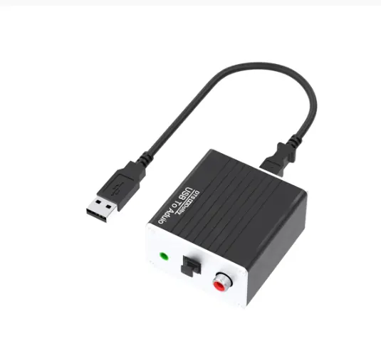 В достаточном количестве USB-аудио преобразователь для ПК Звуковая карта для PS5-3,5 мм динамик AUX конвертер оптоволоконный коаксиальный DTS Dolby 5,1 исходный код