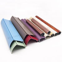 Tige de guidage de rideau en métal creux à tube poussoir souple au design moderne Système de rail en alliage d'aluminium à revêtement de particules de bois durable